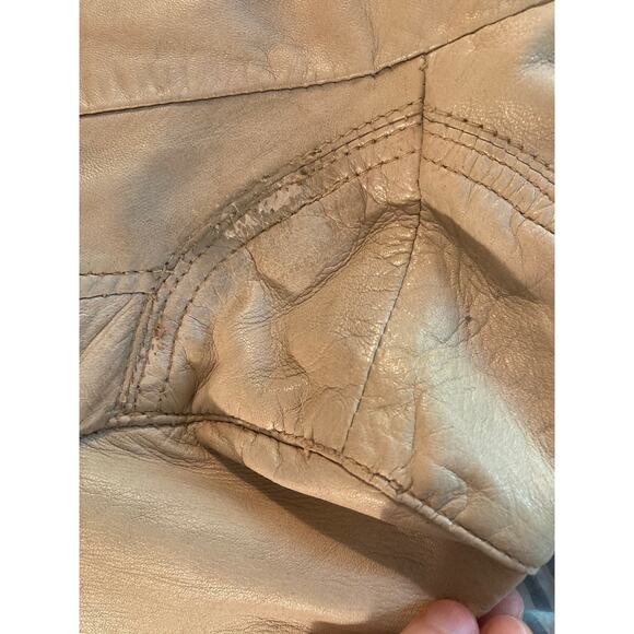 Marc New York Lamb Leather & Knit Jacket Cropped Buttery ~ Sz XS As Is Repair - Picture 5 of 7